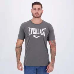 Camiseta Everlast Cinza e Branca