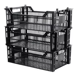 Kit 20 Peças Caixa Plástica Hortifruti Organizadora Agrícola P/ Frutas Legumes Verduras Multiuso