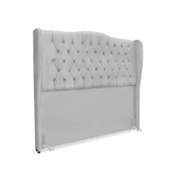 Cabeceira De Cama Box Queen 160 Cm Dubai Premium - Veludo Cinza