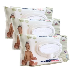 Kit 300 Lenço Umedecido Bebê Personalidade Baby