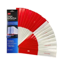 Kit 25 Faixas Refletivas Lateral 3M Original 5Cm X 30Cm Faixa Refletiva Caminhão Lateral Bau Caçamba