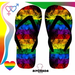 Sandália Chinelo LGBT Personalizado Adulto