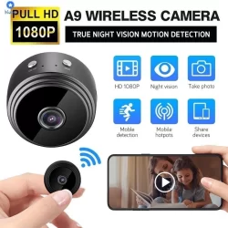 Mini câmera espiã sem fio A9 HD 1080P-equipamento de segurança com Wi-Fi, Sensor inteligente