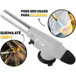 Maçarico Portátil Para Reparos Culinária Soldas Artesanato Multiuso À Gás Butano Hutz