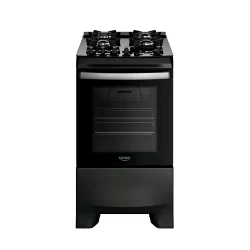 Fogão 4 Bocas Dako Supreme Black Glass com Timer Digital e Mesa de Vidro Preto Bivolt