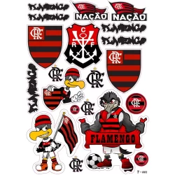 Cartela De Adesivos Personalizados Time - Futebol Carro Moto Bike Motocross Caminhão Super Qualidade Torcida