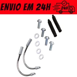 Kit Bicicleta Tubo Tubinho Terminal Guia Freio V Break Nylon/alumínio Ciclismo Bike