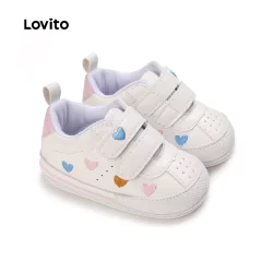Lovito Sapatos Fofos Com Padrão Em Formato De Coração Para Bebê LCS099068
