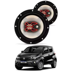 4 Alto Falantes 6" Polegadas 100W RMS Triaxial B3x60x Fiat Mobi 2016 até 2020 - Bravox