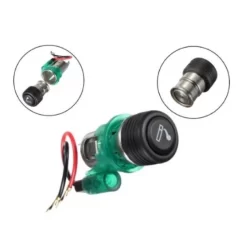 (Rfe:M-22) kit de Acendedor de Cigarro Universal Carro 12V com Iluminação Verde Veicular
