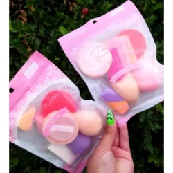 NEW SHOW 2 Kit 9 Esponja Para Maquiagem-Combo Com 18 Esponjas Coracao/Pó pressionado