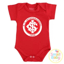 Bode Bebe Infantil Times de Futebol Inter Algodão Manga Curta/Longa