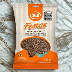 Confeito de Flocos Macio Sabor Chocolate Escuro - 1,01kg - 1 unidade - Mix - Rizzo