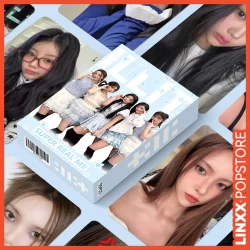 LINXX 55 Pçs Grupo ILLIT Lomo Cartões K-pop Menina Holográfico Foto Coleção Fã Mercadoria Colecionável Laser Presente Co