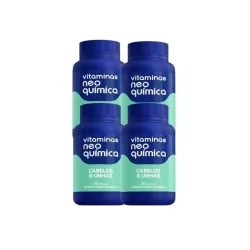 Kit 4x Vitaminas Cabelos E Unhas 60 Cápsulas - Neo Química