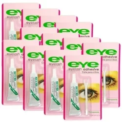 KIT 12 pcs Cola para cílios postiços de cor transparente