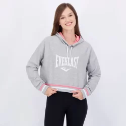Moletom Cropped Everlast Feminino Rosa