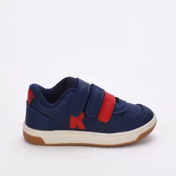 Sapatênis Infantil Menino Kidy Milão Casual Azul Vermelho