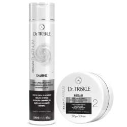Kit Dr. Triskle Desliza Platinum Shampoo 300ml Máscara Efeito Cinza Platinado 90g