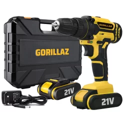 Furadeira Parafusadeira 2 Baterias C/maleta 21v Bivolt
