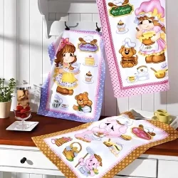 Kit Pano De Prato 3 Peças Dohler Menininha-100% Algodão