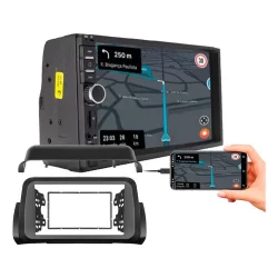 KIT CENTRAL MULTIMIDIA MP5 7 POL COM MOLDURA FIAT ARGO 2018 A 2020