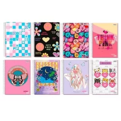 Caderno 1 Materia Nova Feminino Sortido 80 Folhas