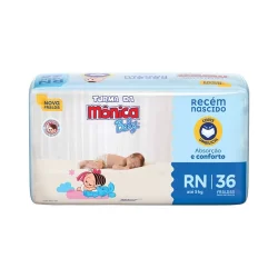 Fralda Turma Da Monica Baby C/36 Tamanho Rn