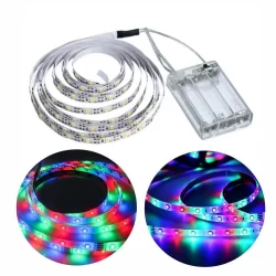 Fio Fita Led Luz Colorida 120 Lâmpadas Led 2 Metros à Pilha