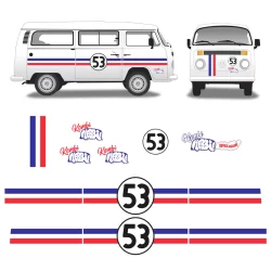 Kit Faixa Kombi Herbie 53 2006/2014 Adesivo Lateral/Frontal