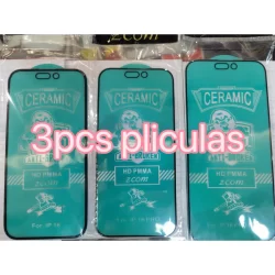 kit 5pcs  kit 3 pcs película de Cerâmica 9D para iphone 16 11 12 13 14 15 16promax