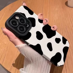 Capa De Telefone De Couro De Vaca Vintage Para iPhone 11 13 12 14 15 16 Pro MAX X XR 16Pro XS 7 8 Plus SE 15Pro Silicone