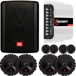 Caixa Amplificada Jbl Sw68a-ms + Módulo Taramps + 2 Kit Duas Vias