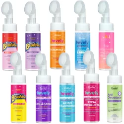 Kit 6 Sabonetes Facial Mousse Espuma De Limpeza Lovely 150ml Face Beautiful
