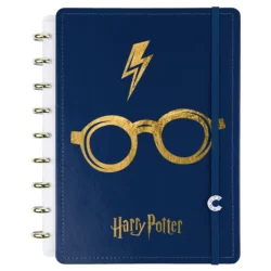 Caderno Inteligente Grande Harry Potter Azul 21x28cm 80 Folhas  Original - 1 Unidade