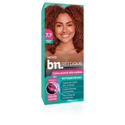 Tonalizante Marrom Avelã 7.7 Sem Amônia 90g – Beleza Natural – Retoque Raiz bn.Cachos
