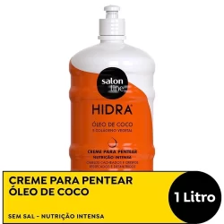 Creme para Pentear Salon Line Hidra Óleo de Coco 1 Litro