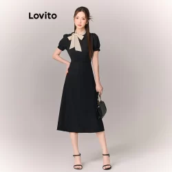Lovito Vestido Casual Colorblock Vestido De Verão/Primavera Para Mulheres L177AD513